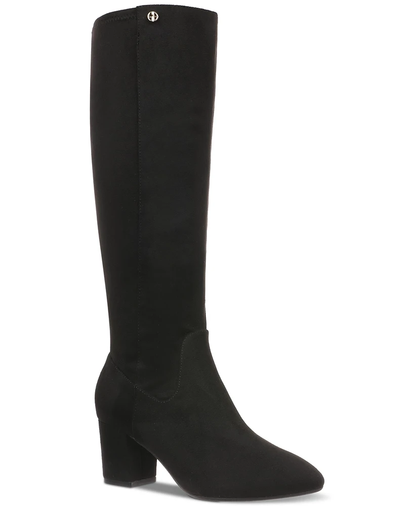 Giani Bernini Women's Maylynee Memory Foam Block Heel Knee High Dress Boots, Created for Macy's