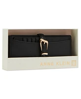 Anne Klein 2 Piece Gift Set with Sculpted Buckle Wallet and Removeable Card Organizer