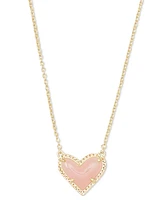 Kendra Scott 14k Gold-Plated 2-Pc. Set Gemstone Heart Adjustable Pendant Necklaces