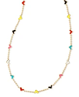 Kendra Scott 14k Gold-Plated 2-Pc. Set Color & Stone Heart Collar & Pendant Necklaces