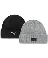 Puma Men's Academy 2-Pk. Ribbed-knit Cuffed Beanies