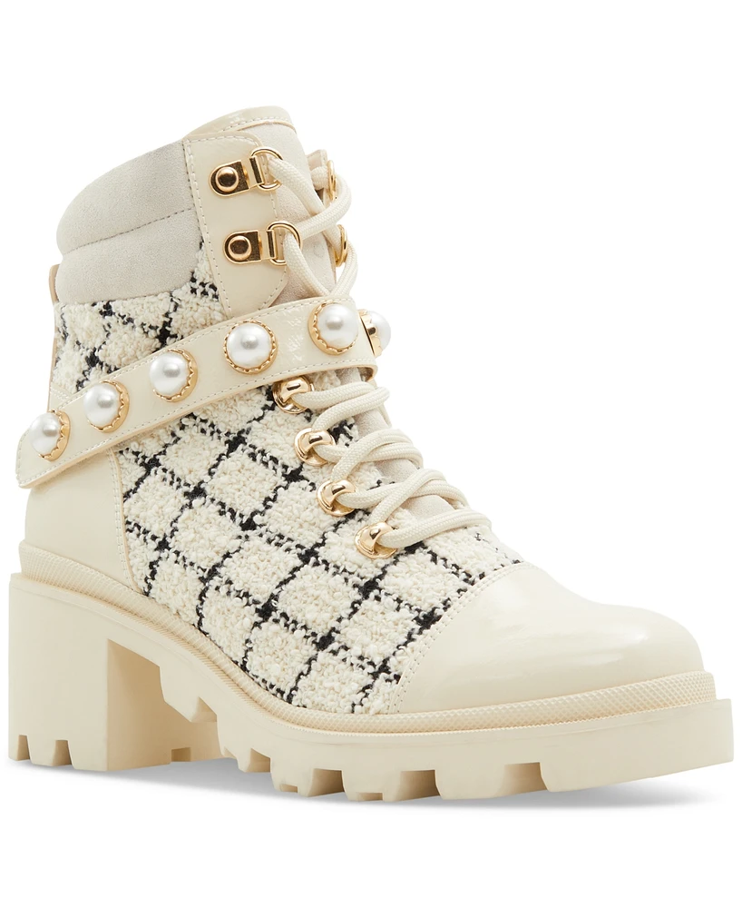 Aldo Women's Mariette Lace-Up Buckle Ankle Booties