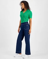 Nautica Jeans Women's High-Rise Pull-On Flare