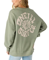 O'Neill Juniors' Logo Oversized Crewneck Sweatshirt