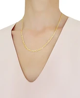 20" Figaro Link Chain Necklace (3-1/5mm) in Solid 14k Gold