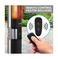 SereneLife 1500W Electric Patio Heater with Remote Control and Disco Light