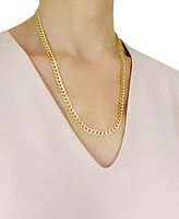 22" Open Curb Link Chain Necklace (5-3/4mm) in Solid 14k Gold