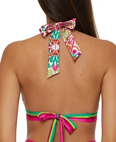 Trina Turk Women's Hawaiian Garden Print Ring Halter Top, Created for Macy's