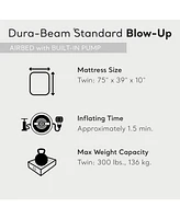 Intex Dura Pillow Rest Classic Blow Up Mattress Air Bed with Built In Pump, Twin