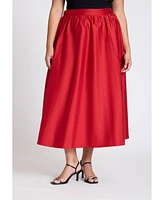 Eloquii Women's Sunburst Pleated Skirt