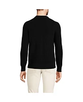 Lands' End Men's Cotton Drifter Saddle Crewneck Shaker Sweater