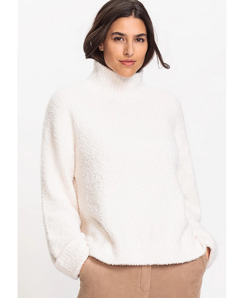 Olsen Women's Plush Funnel Neck Sweater