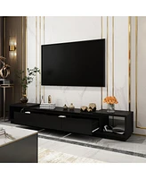 Homsee Extendable Tv Stand Entertainment Center Wood Media Console