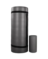 BalanceFrom Fitness 71"x24" Anti Tear Yoga Mat w/Strap, Knee Pad & Blocks