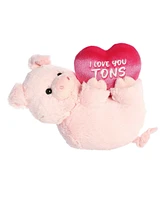 Aurora Medium I Love You Tons Valentine Heartwarming Plush Toy Pig 11"