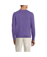 Lands' End Men's Fine Gauge Cashmere V-neck Sweater