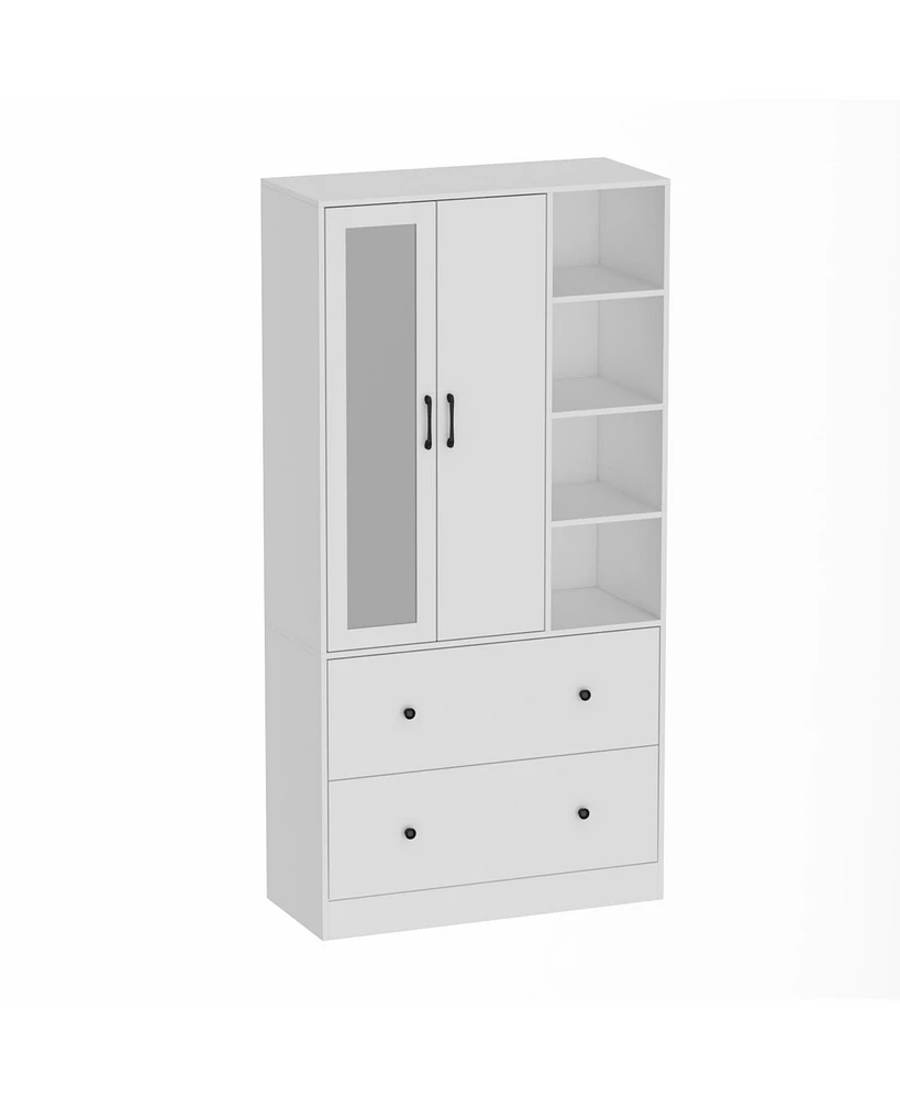 Famapy Two-Door Wardrobe with Minimalist Design