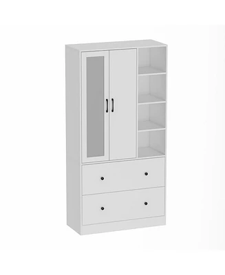 Famapy Two-Door Wardrobe with Minimalist Design