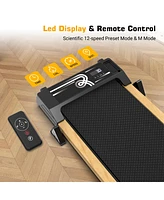 Redliro Wood Walking Pad with Incline Under Desk Treadmill for Home Use with Remote 265LBS 2.25HP