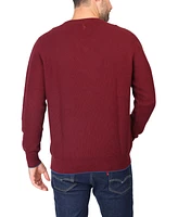 Tailorbyrd Men's Textured Waffle V-Neck Sweater