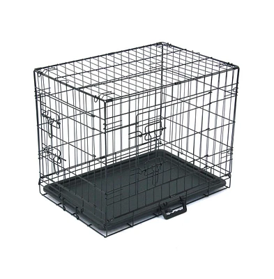 Slickblue Pet Kennel – Folding Steel Crate for Cats and Dogs, Wire Metal Playpen