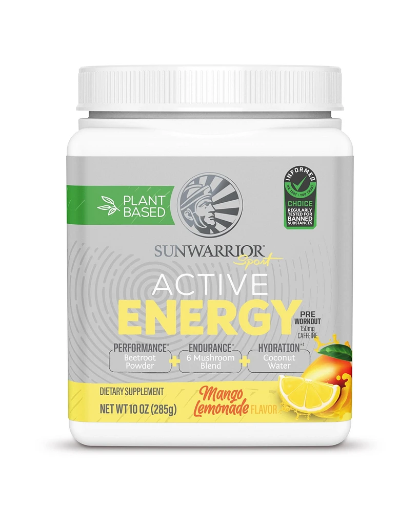 Sunwarrior Us Active Energy Mango Lemonade 285g Tub