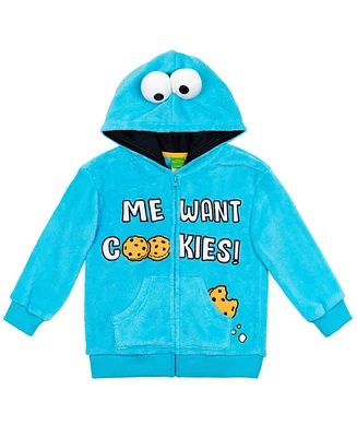 Sesame Street Baby Boys Cookie Monster Baby Zip Up Hoodie to