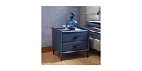 Slickblue Stylish Modern Nightstand with 2 Drawers for Contemporary Bedrooms