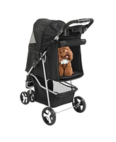 Slickblue 3-Wheel Pet Stroller – Maneuverable and Comfortable for Pets