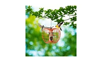 Slickblue Squirrel-Proof Bird Feeder with Cage and 4 Metal Ports: Durable Design to Keep Squirrels Out