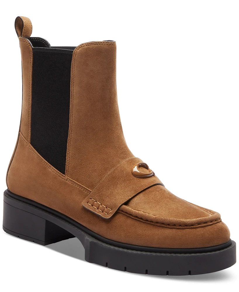 Coach Women's Louisa Leather Chelsea Booties