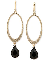 Dkny Two-Tone Pave Oval & Tear-Shape Stone Linear Statement Earrings