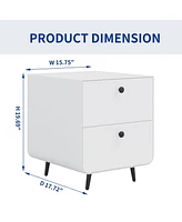 Slickblue Modern Nightstand Storage Cabinet for Living Room and Bedroom