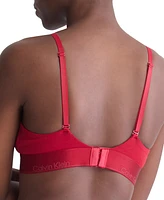 Calvin Klein Women's Modern Cotton Holiday Lightly Lined Triangle Bralette QF7994