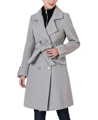 Kimi + Kai Women's Bailee Wool Trench Coat with Removable Bib