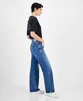 Boss Orange Women's Soft Stretch Denim Wide-Leg Pants