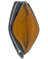 Patricia Nash Varone Bark Leaves Leather Wristlet, Created for Macy's