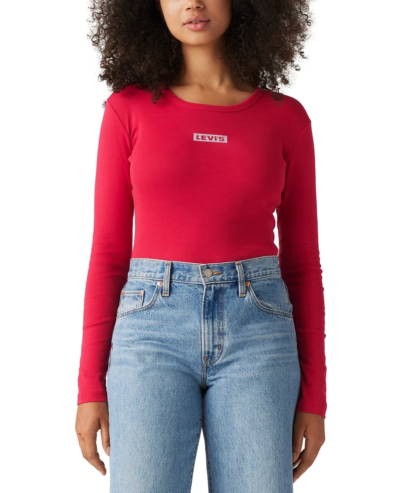 Levi's Women's Rickie Long-Sleeve Logo Tee