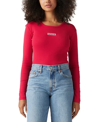 Levi's Women's Rickie Long-Sleeve Logo Tee