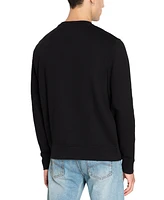 A|X Armani Exchange Men's Long Sleeve Metallic-Logo Crewneck Sweatshirt