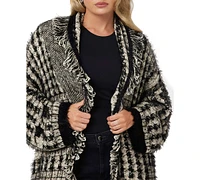 Guess Women's Lee Fringed Patchwork Cardigan - Fj6q