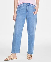 On 34th Women's High-Rise Barrel-Leg Jeans, Exclusively at Macy's