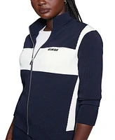 Guess Women's Michela Colorblocked Zip-Front Sweater