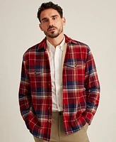 Bonobos Men's Long Sleeve Button-Front Fleece-Lined Plaid Shirt Jacket