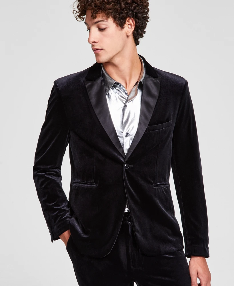 Tinsel Men's Regular-Fit Velvet Suit Jacket