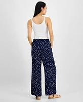 On 34th Women's Printed Drawstring Wide-Leg Pants, Created for Macy's