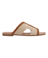 Marc Fisher Ltd Women's Nashie Slip On Square Toe Flat Sandals