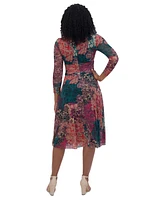 Jessica Howard Women's Paisley-Print Gathered-Waist Dress