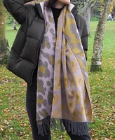 Fraas Leopard Cash Mink Oversized Wrap