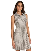 Calvin Klein Women's Tweed Button-Front Jacket Dress